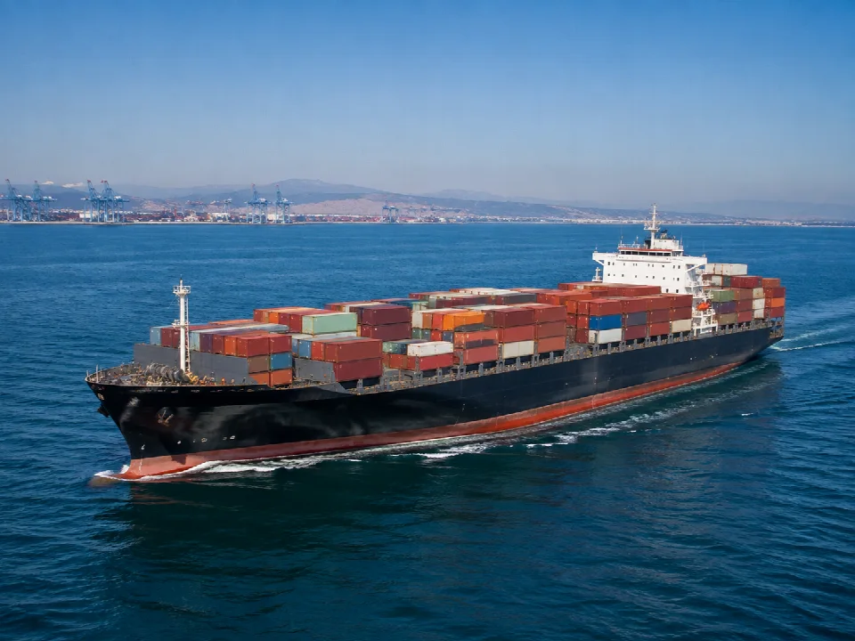 Buque portacontenedores para transporte marítimo internacional